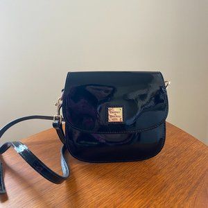 Dooney & Bourke Black Patent Saddle Crossbody
